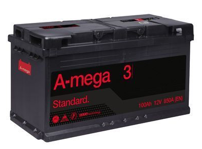 Акумулятор автомобільний A-mega Standard 100Ah 850A